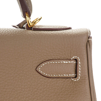 Hermes Togo Kelly Retourne 32 Etoupe 14 of 22