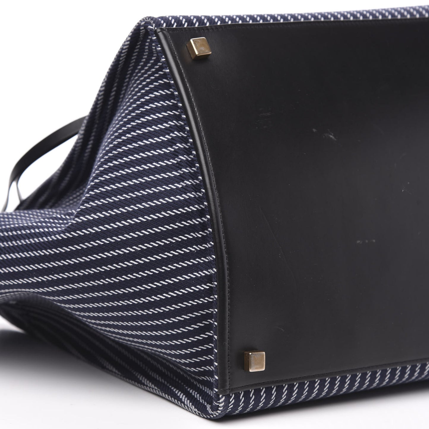 Cotton Canvas Striped Medium Phantom Luggage Navy White