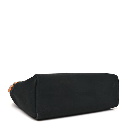 Hermes Toile Vache Calfskin Herbag 30 PM Black Natural 4 of 15