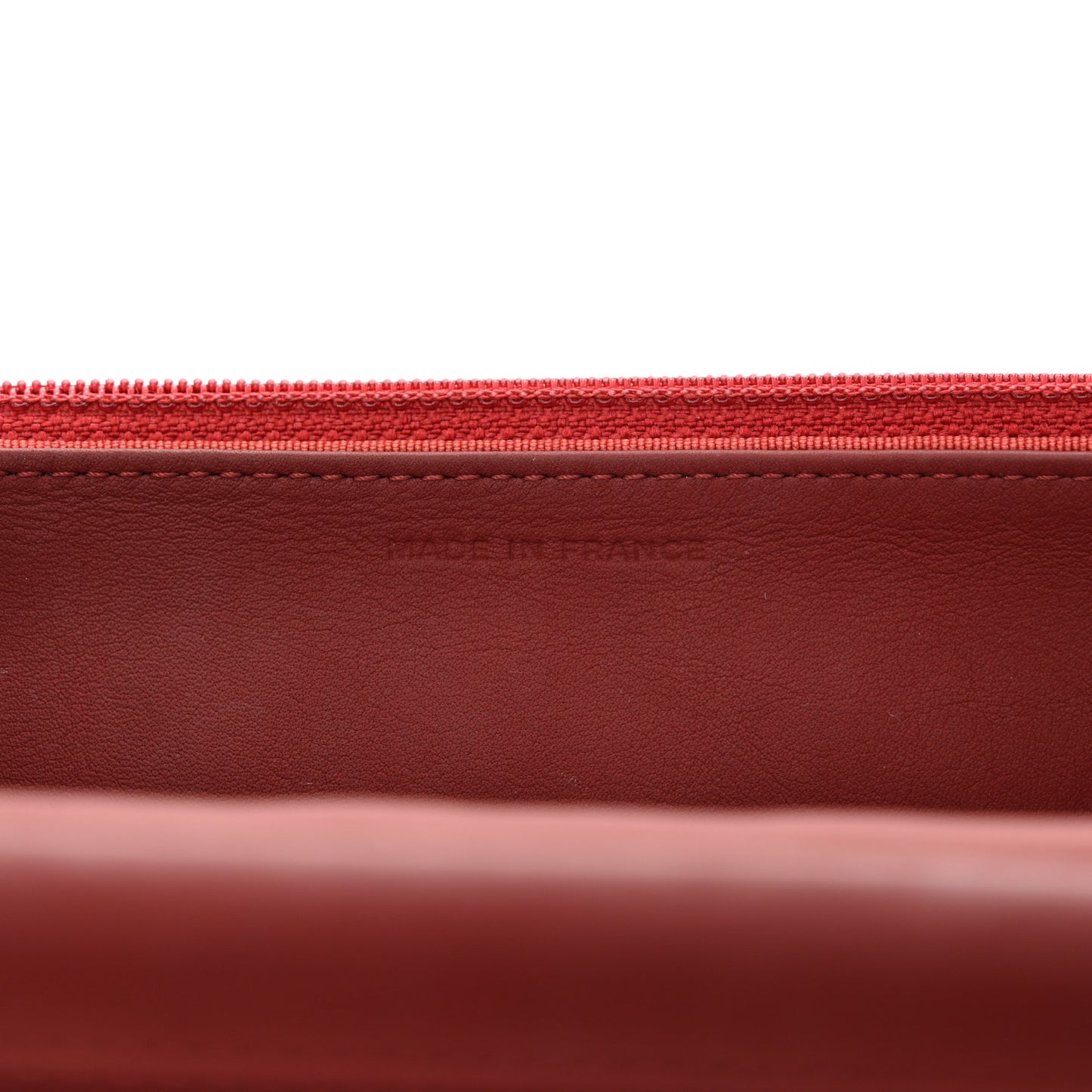 Aged Calfskin Quilted Wallet On Chain WOC Burgundy