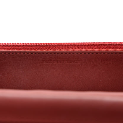 Chanel Aged Calfskin Quilted Wallet On Chain WOC Burgundy 7 of 15