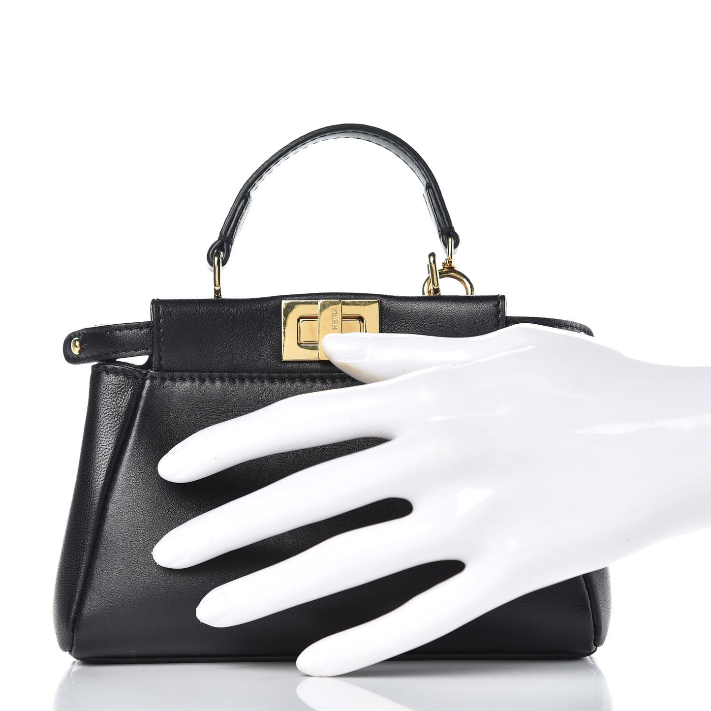 Nappa Micro Peekaboo Iconic Satchel Black