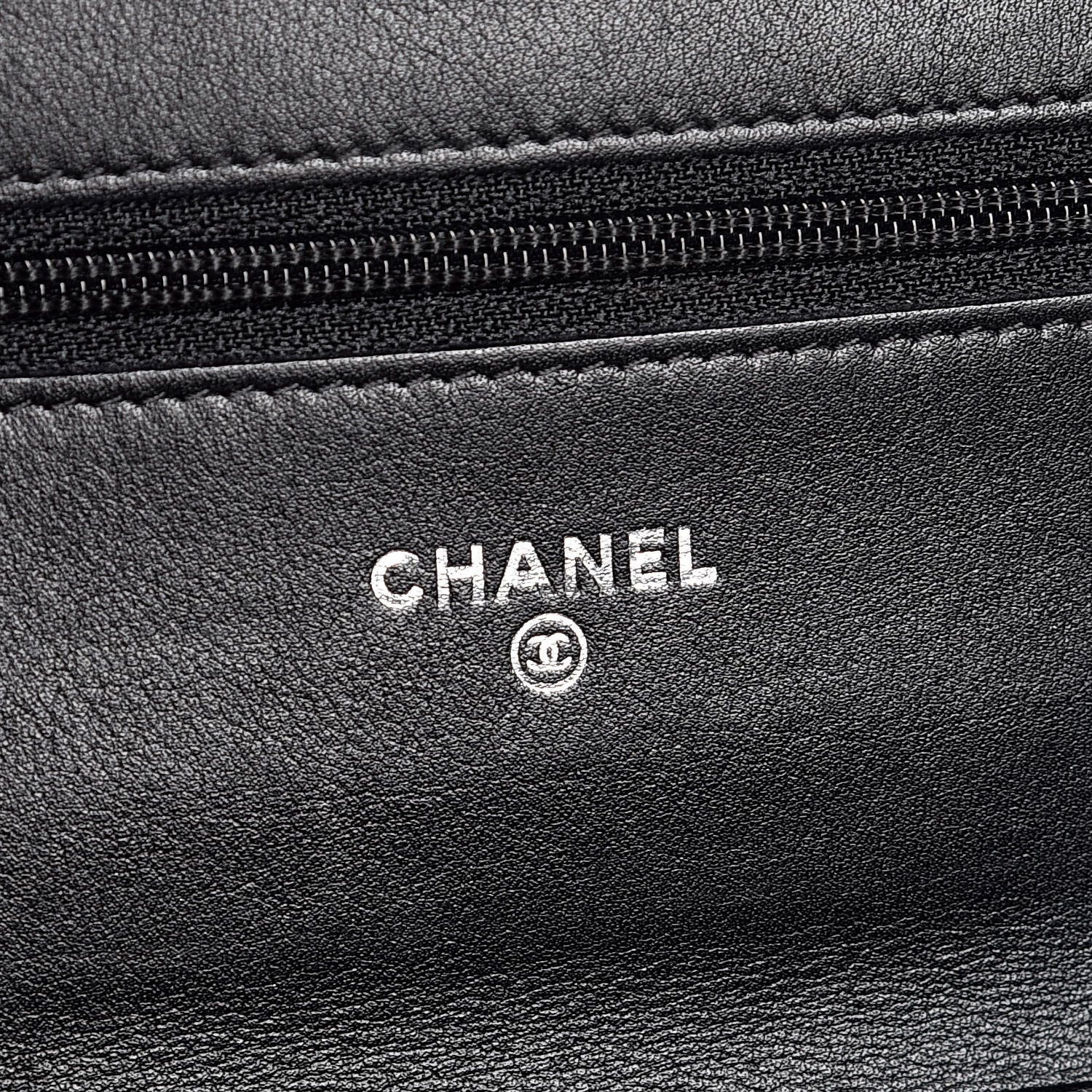 Chanel Caviar Timeless CC Wallet On Chain WOC Black 6 of 9