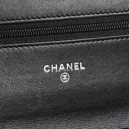 Chanel Caviar Timeless CC Wallet On Chain WOC Black 6 of 9