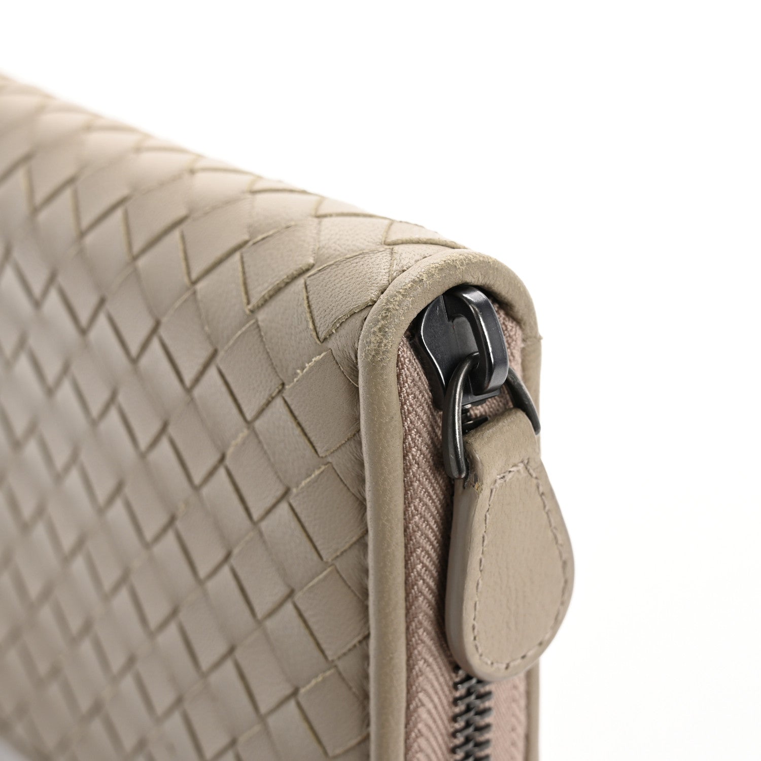 Bottega Veneta Nappa Intrecciato Zip Around Wallet Fume 9 of 13
