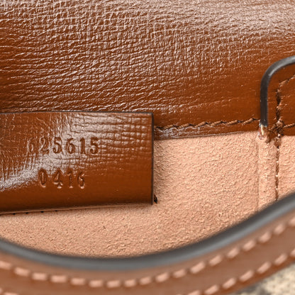 Gucci GG Supreme Monogram Mini Horsebit 1955 Crossbody Bag Beige Brown Sugar 7 of 10