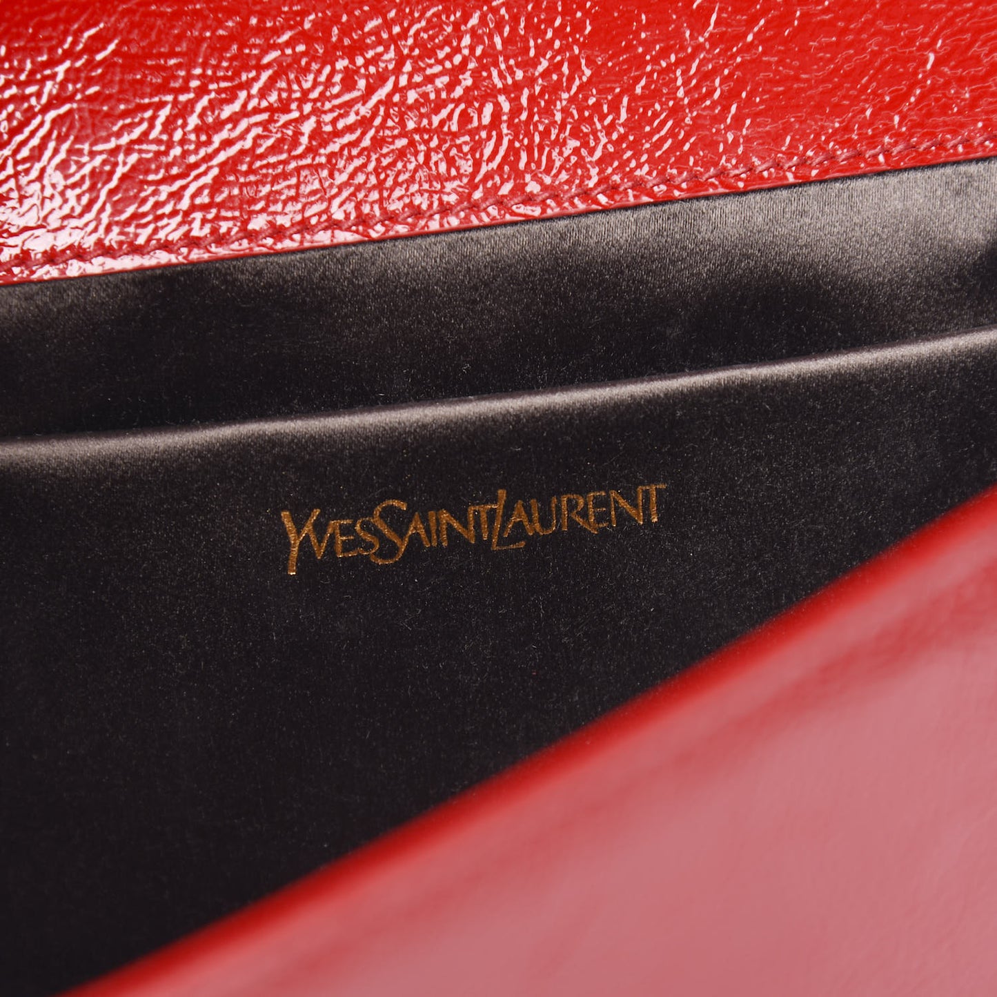 Textured Patent Monogram Large Belle De Jour Clutch Red