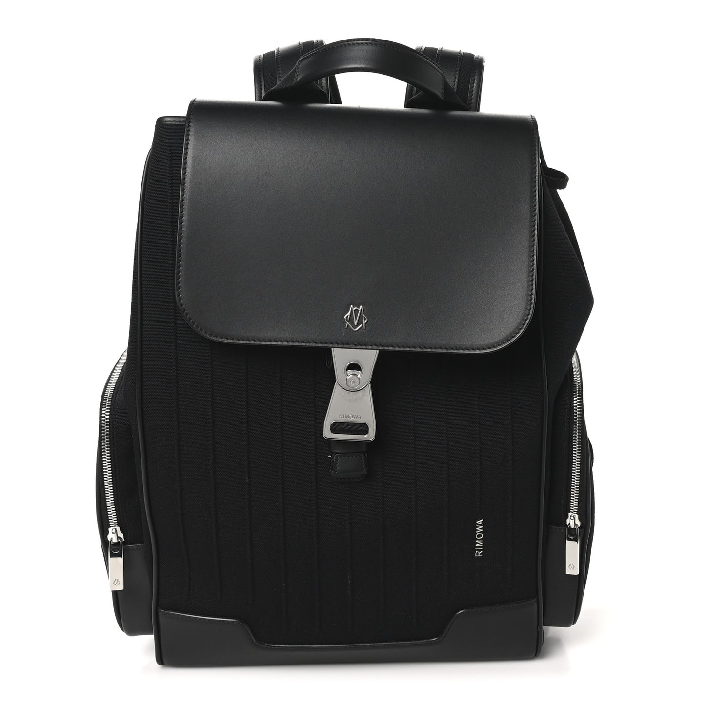 Canvas Calfskin Never Still Small Backpack Black