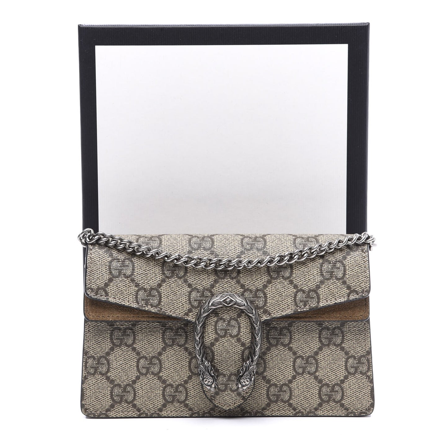 GG Supreme Monogram Super Mini Dionysus Shoulder Bag Taupe