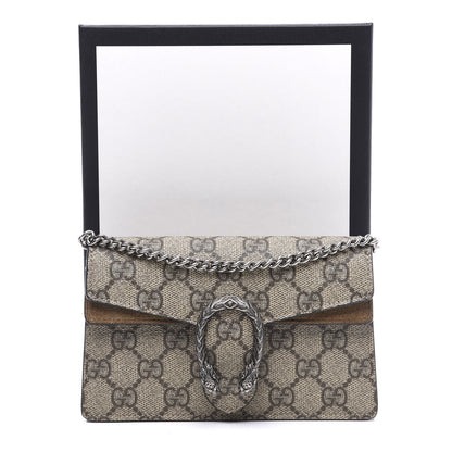 Gucci GG Supreme Monogram Super Mini Dionysus Shoulder Bag Taupe 11 of 11