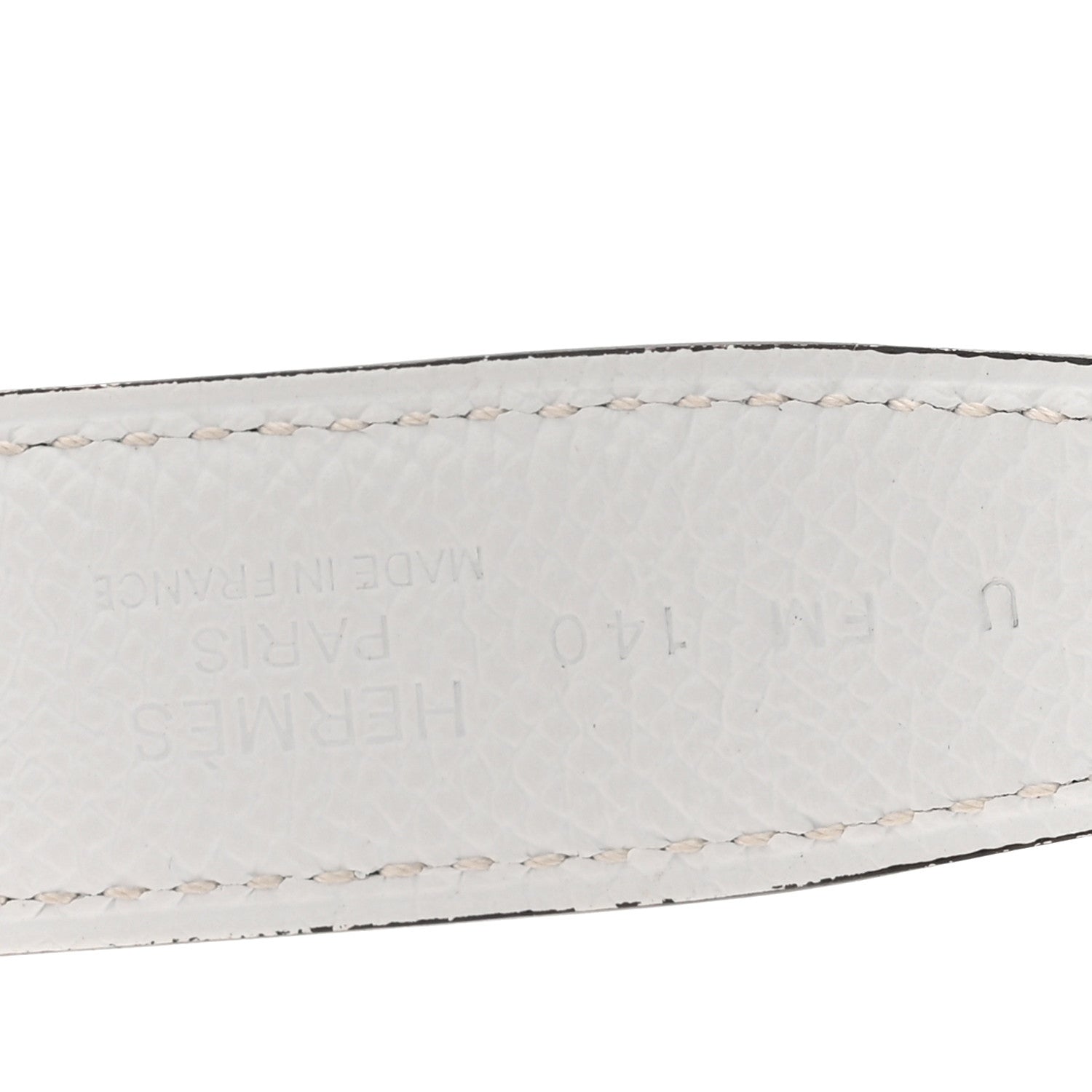 Hermes Epsom Swift 24mm Belt Strap  85 34 White Etoupe 5 of 7