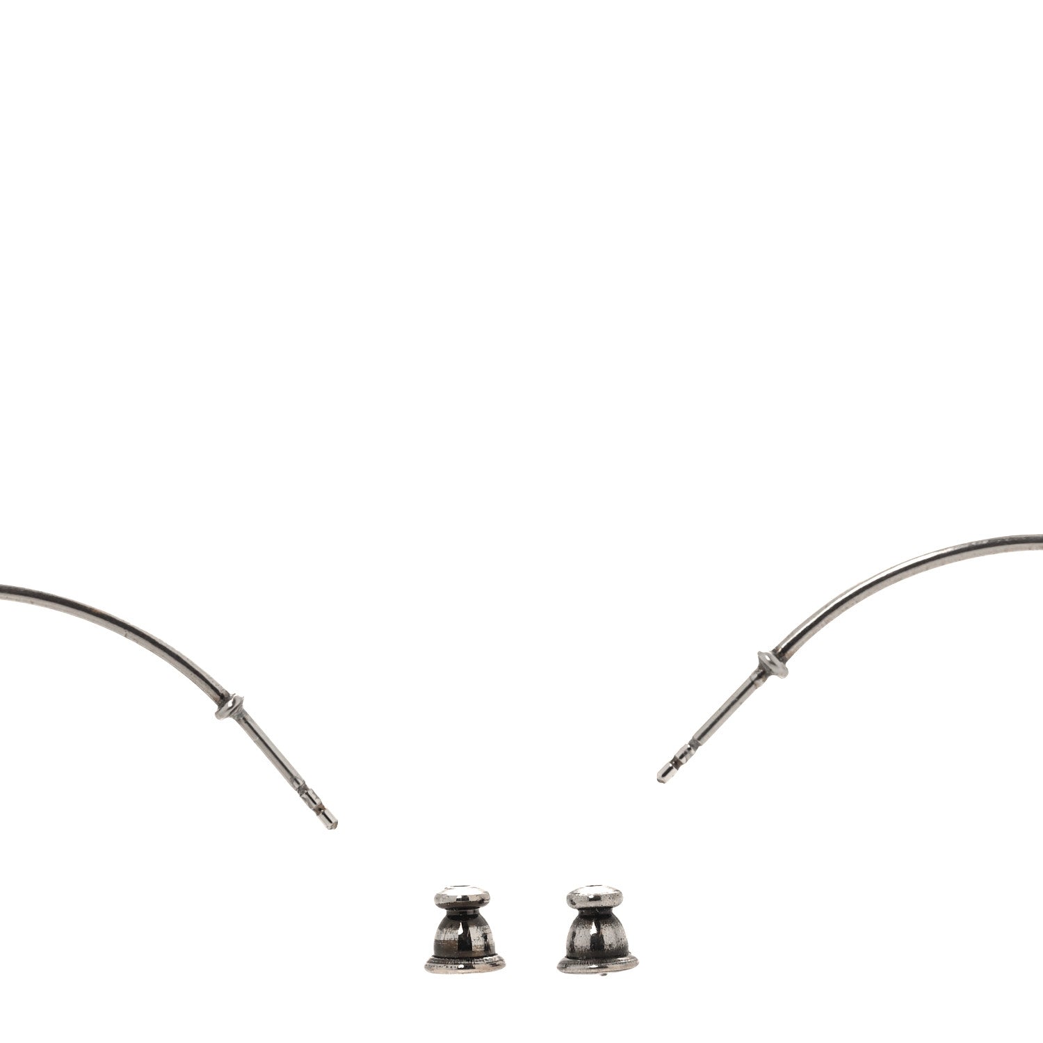 Christian Dior Palladium J'Adior Hoop Earrings Black 3 of 4