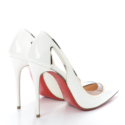 Christian Louboutin Patent PVC Specchio Cosmo 554 100 Pumps 37 Snow 4 of 9
