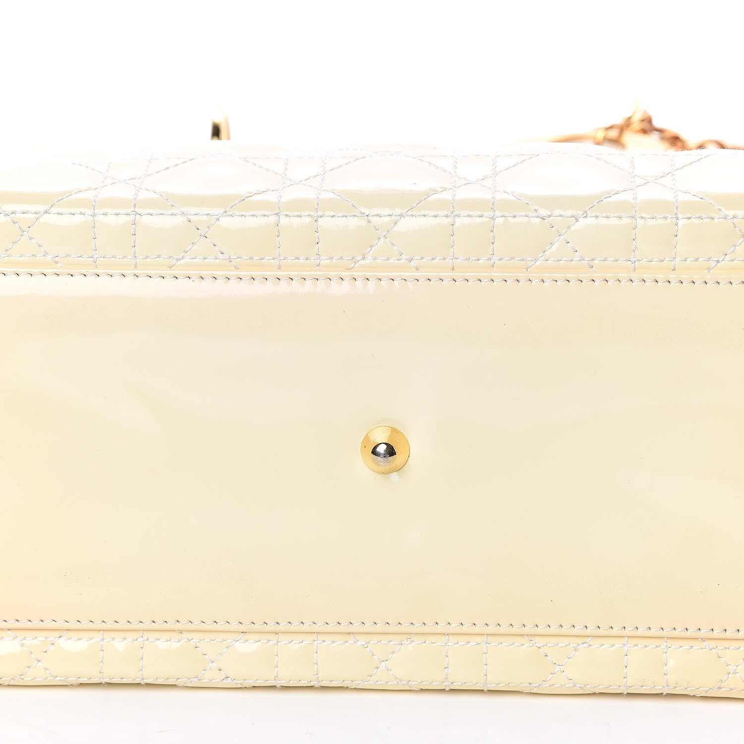 Christian Dior Patent Cannage Large Lady Dior White 9 of 13