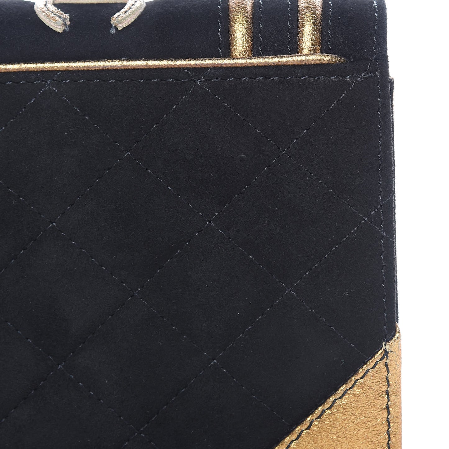 Suede Quilted Bible Book CC Clutch Black