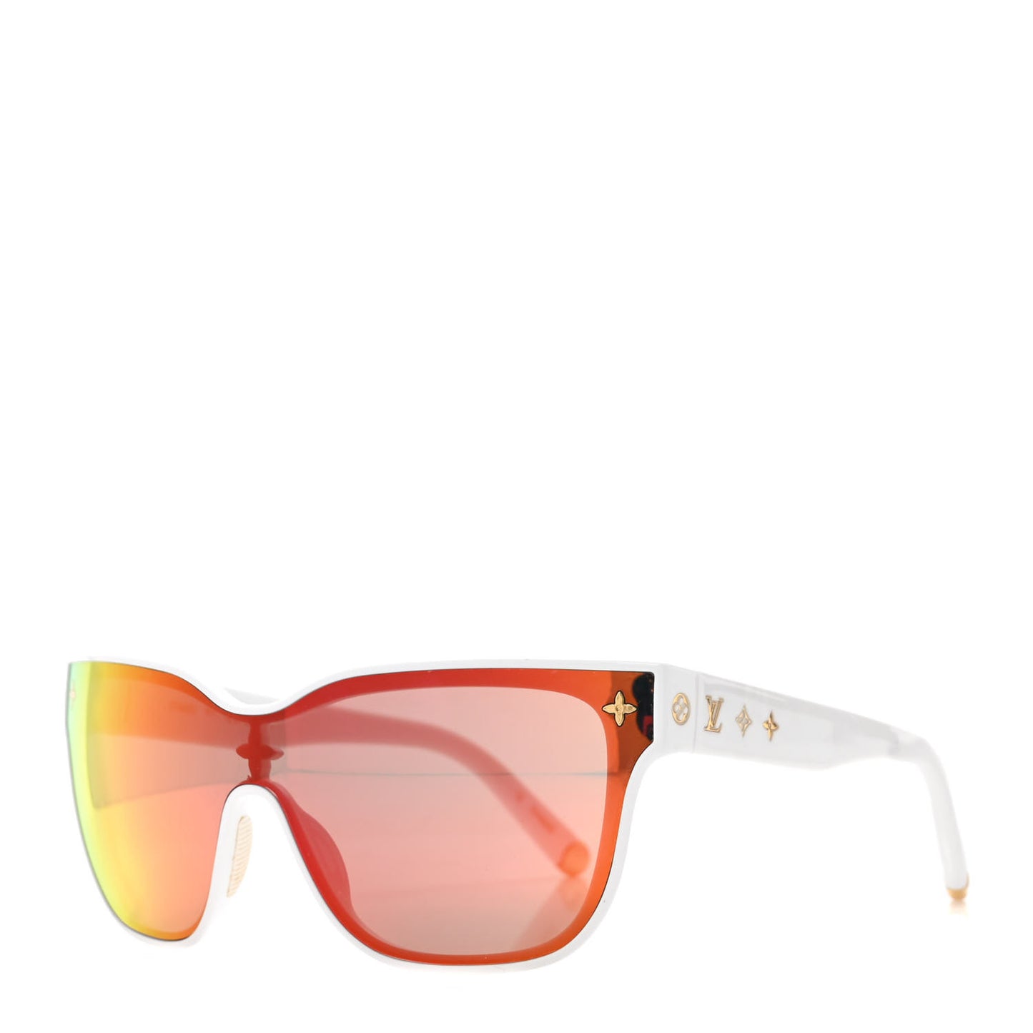 Nylon LV Shadow Square Sunglasses Z1845U White