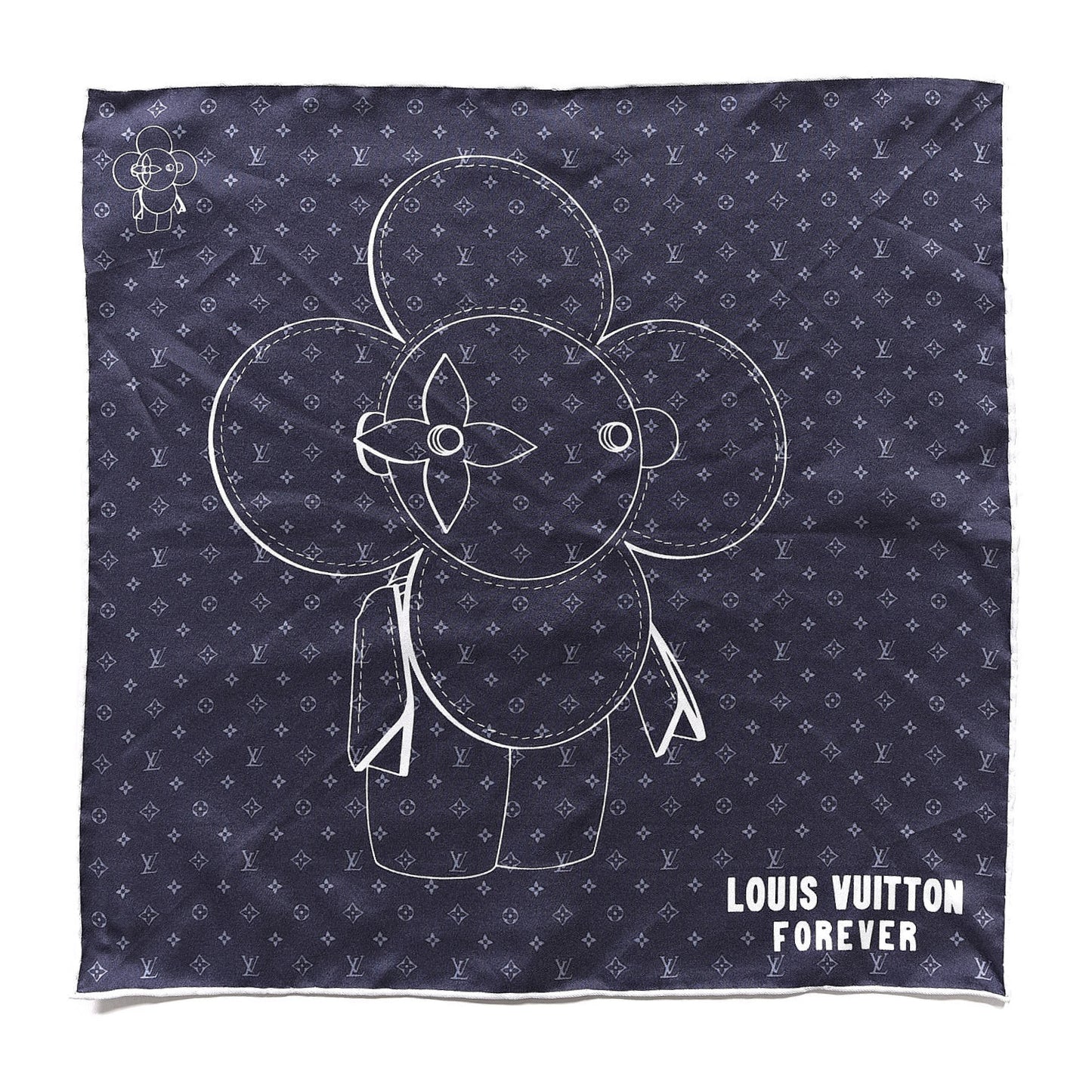 Silk Monogram Vivienne Pocket Square