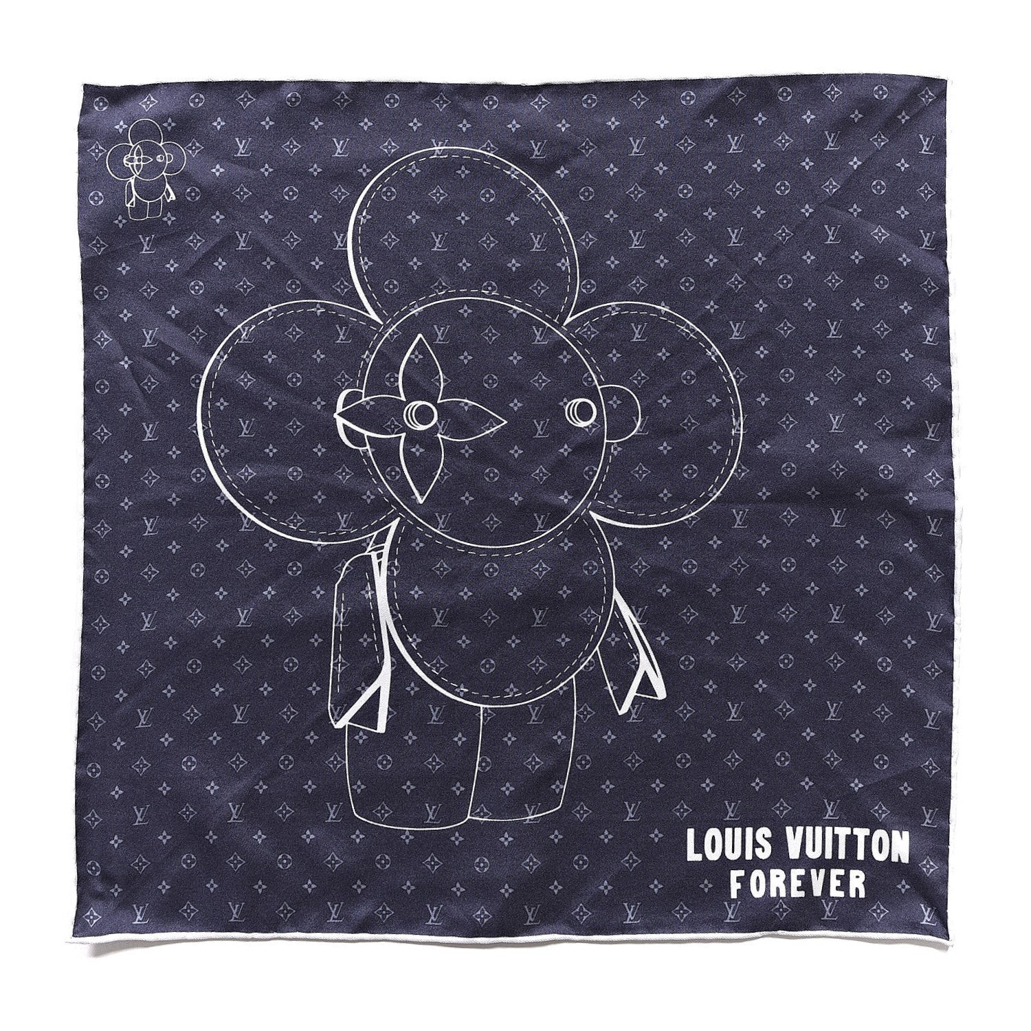 Louis Vuitton Silk Monogram Vivienne Pocket Square 1 of 6