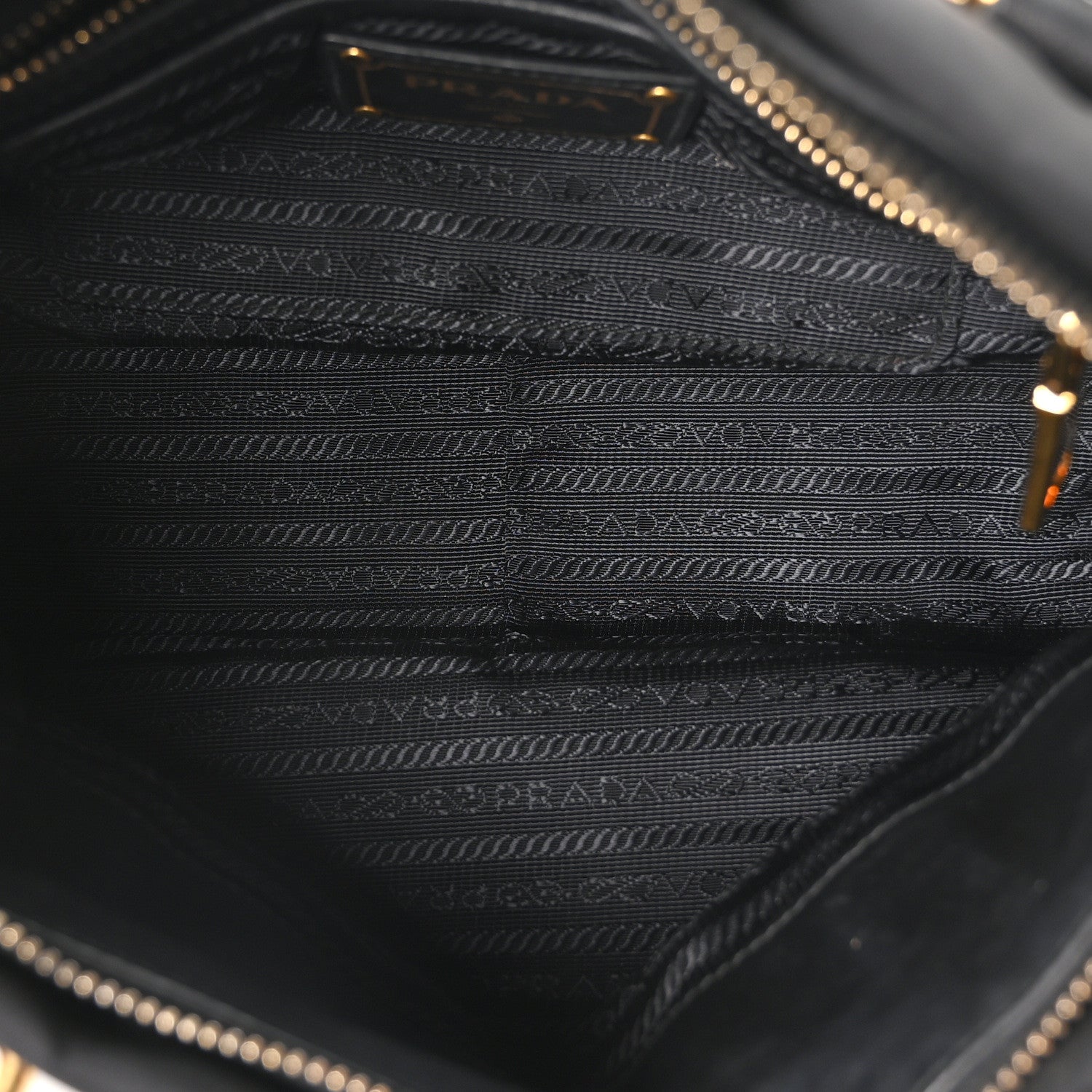 Prada Tessuto Nylon Soft Calfskin Shopping Satchel Black 5 of 10