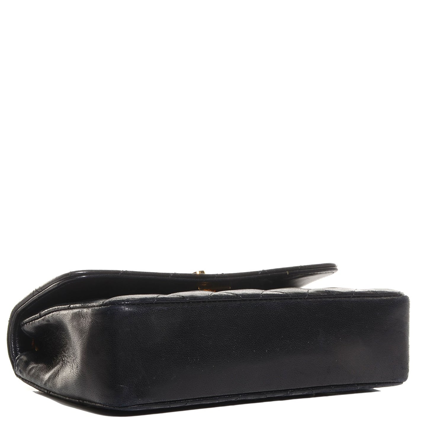 Lambskin Quilted Mini Rectangular Flap Black