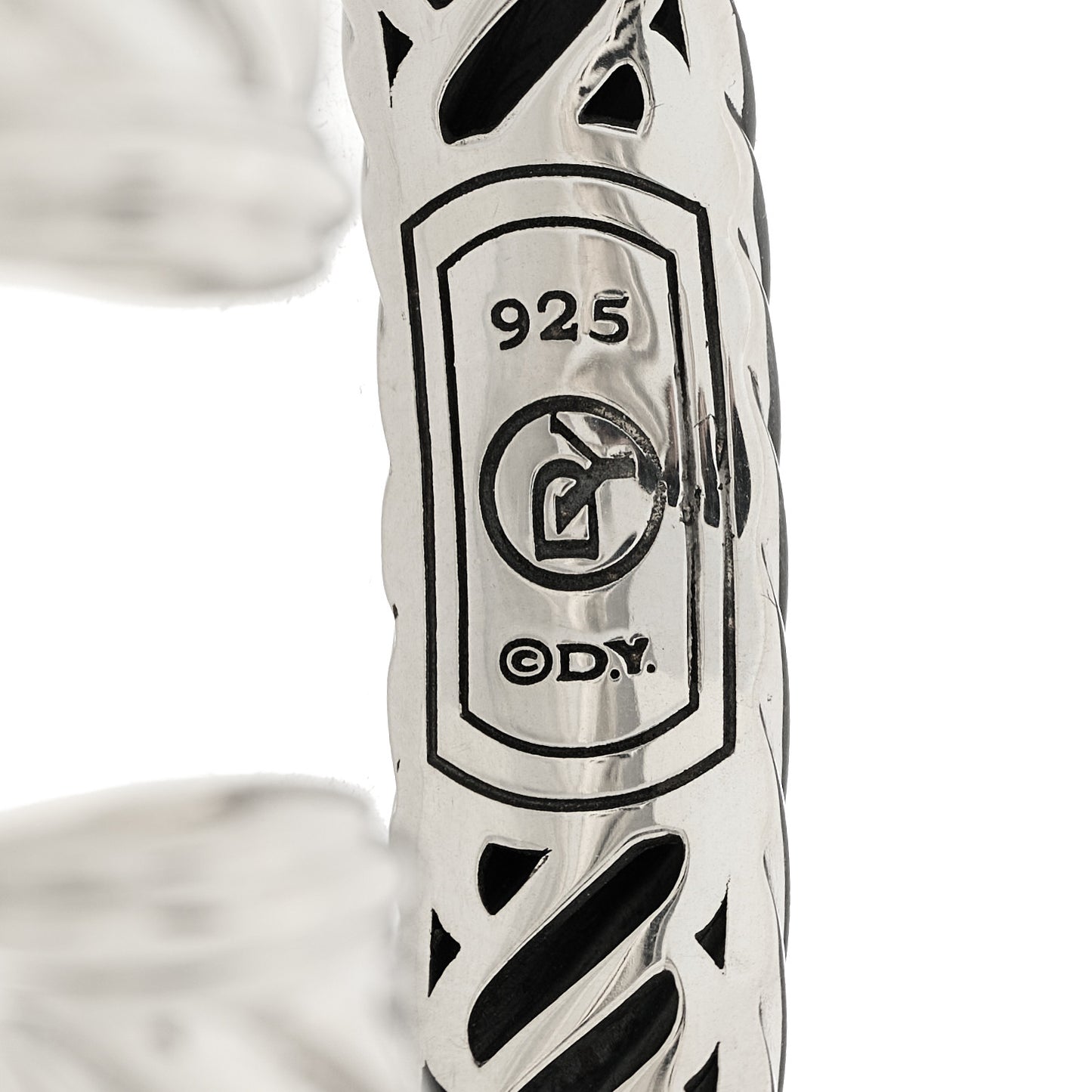 Sterling Silver 10mm Sculpted Cable Cuff Bracelet