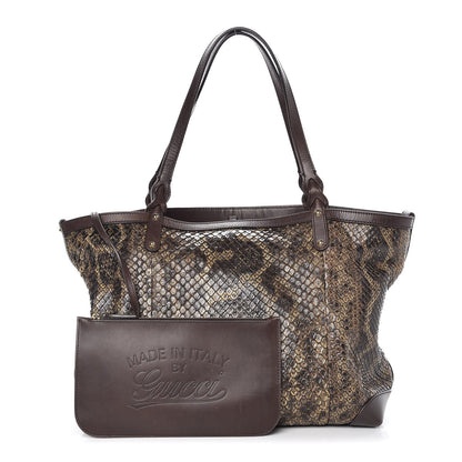 Gucci Python Medium Craft Tote Brown 3 of 11