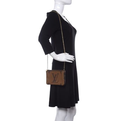 Louis Vuitton Reverse Monogram Giant Double Zip Pochette 2 of 10