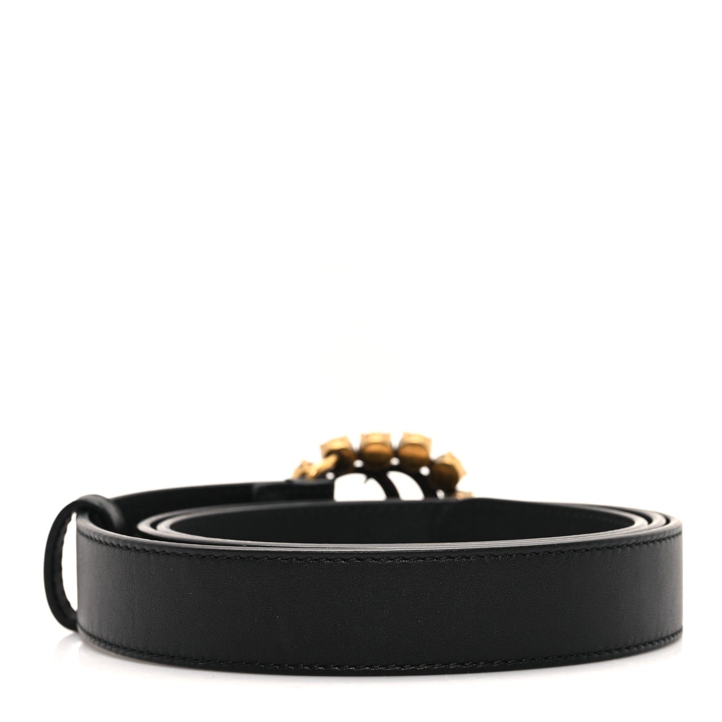 Calfskin Crystal Double G 30mm Belt 95 38 Black