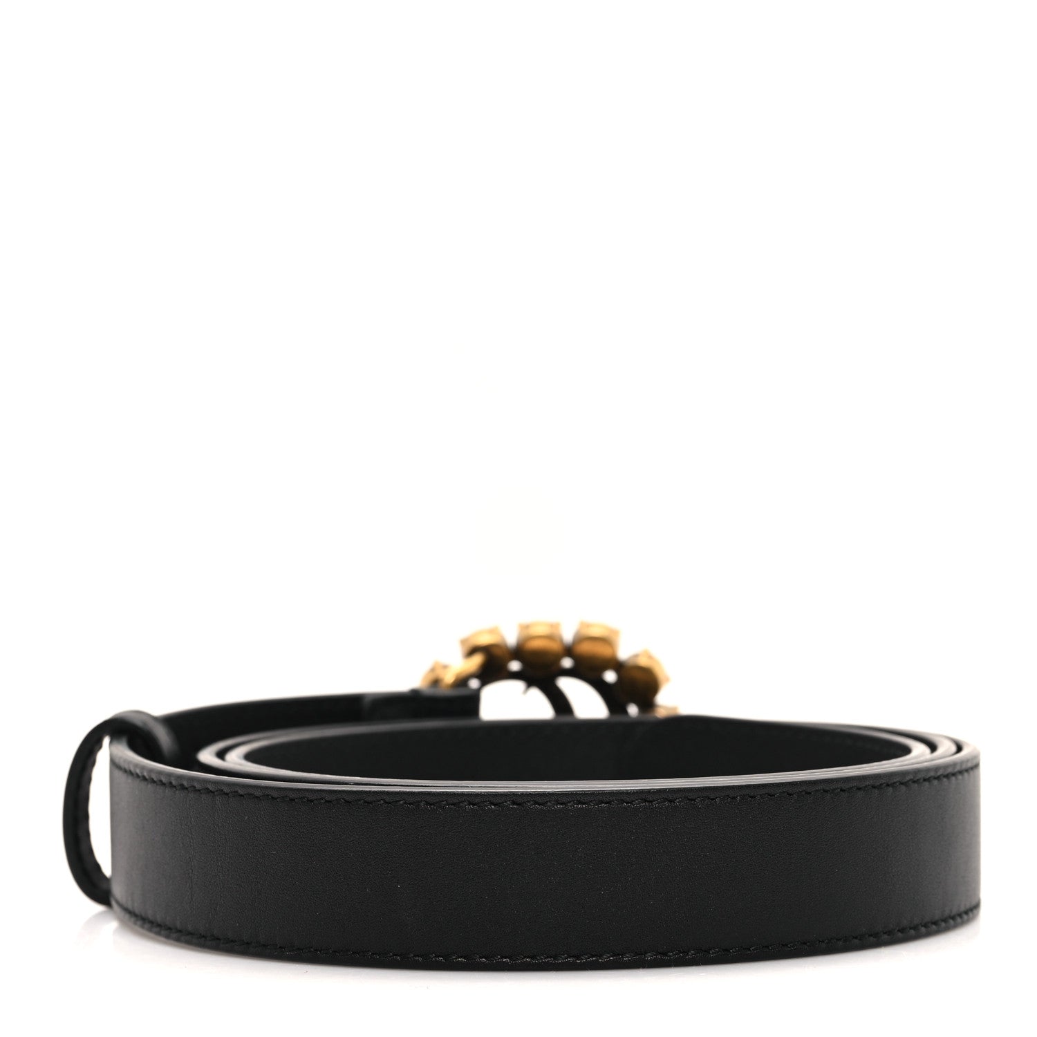 Gucci Calfskin Crystal Double G 30mm Belt 95 38 Black 2 of 4