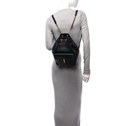 Saint Laurent Lambskin Matelasse Monogram Joe Backpack Black 2 of 14