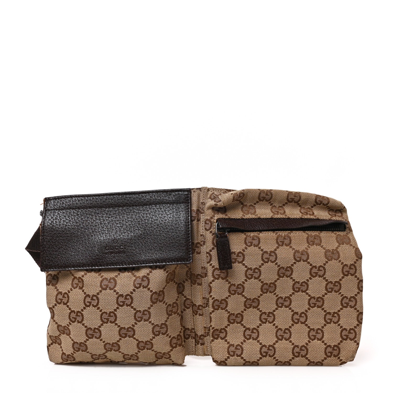 Gucci Monogram Web Belt Bag Dark Brown 1 of 8