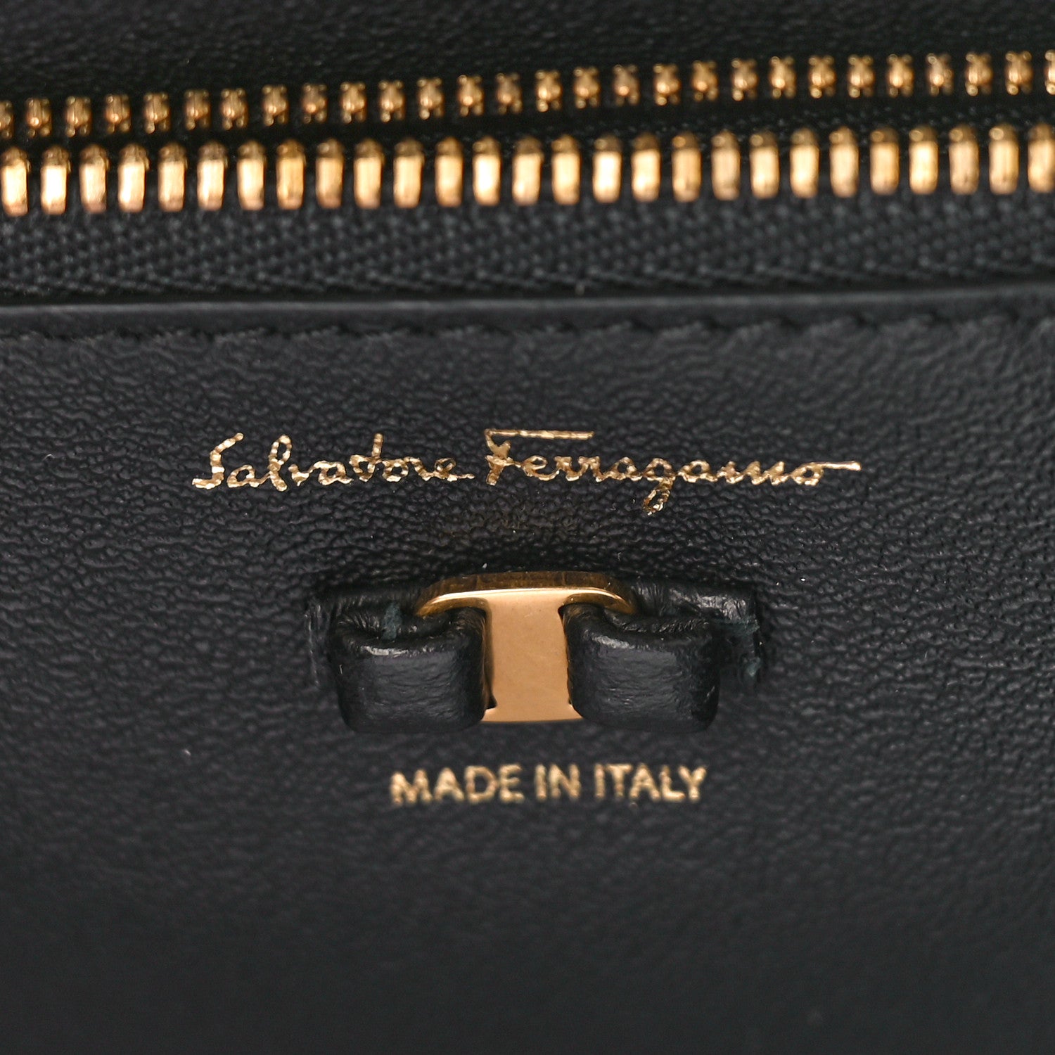 Salvatore Ferragamo Calfskin Floral Print Vara Bow Chain Flap Crossbody Black Multicolor 6 of 8