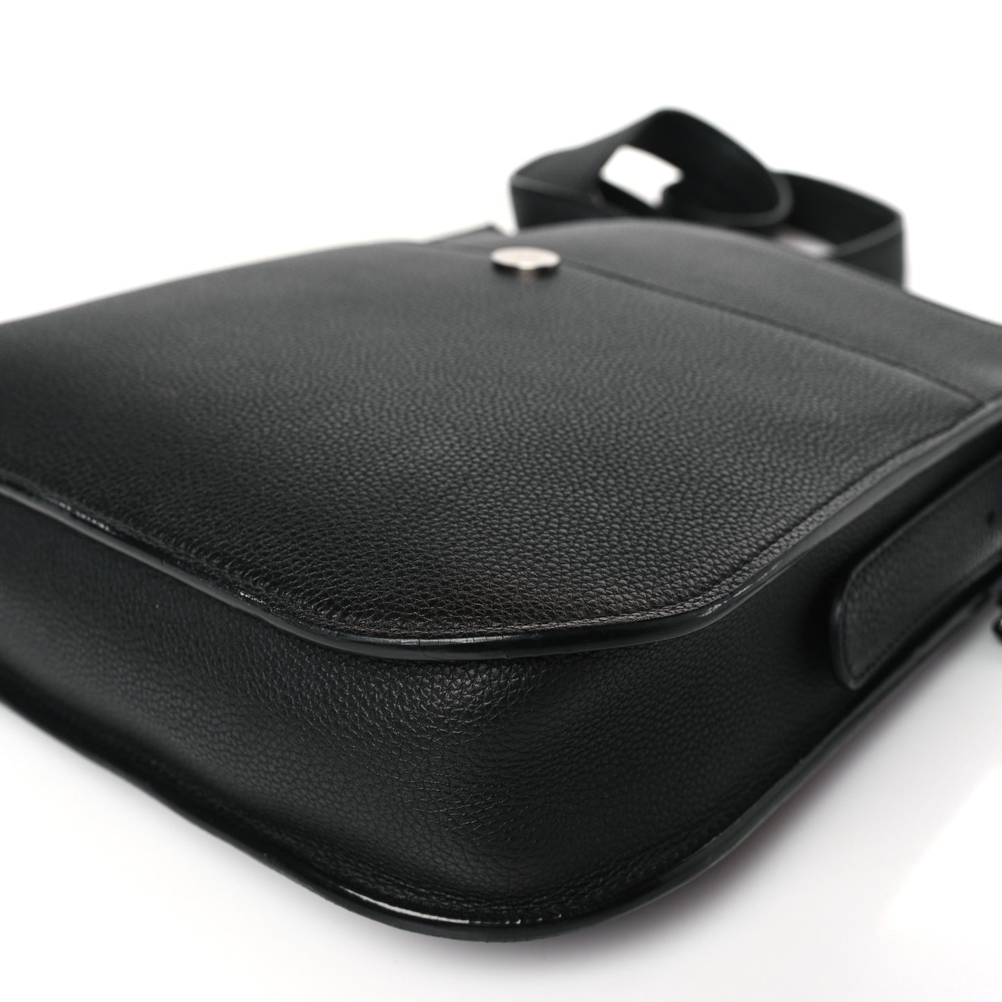 Grained Calfskin Fleur Crossbody Black