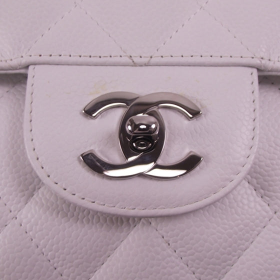 Caviar JUMBO Classic Flap White