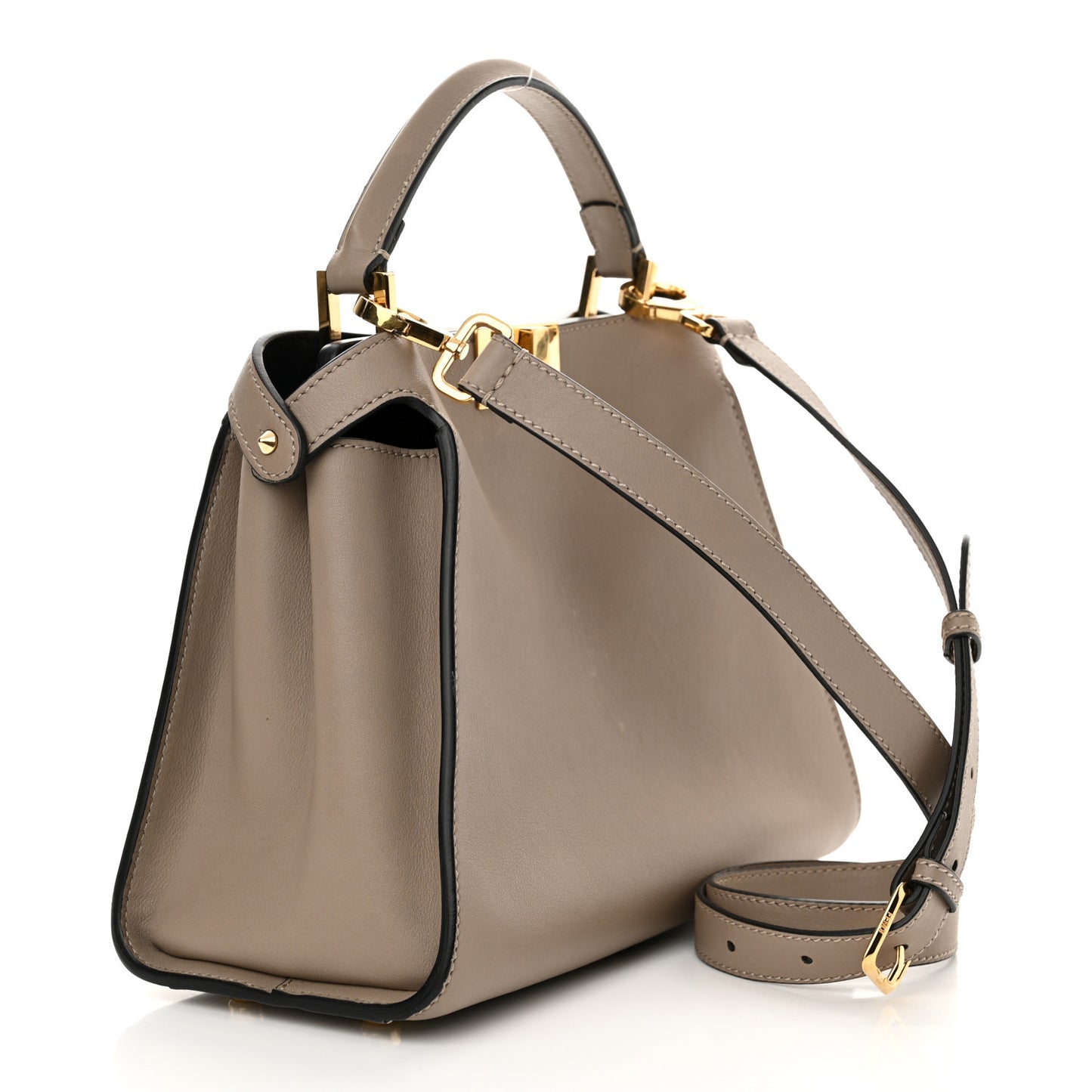 Vitello Tahiti Burro Medium Peekaboo Iconic Essentially Satchel Tortora Black