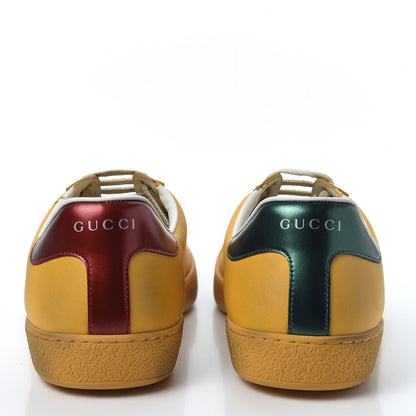 Gucci Distressed Calfskin Mens Ace Blade Sneakers 9 Crop 6 of 10