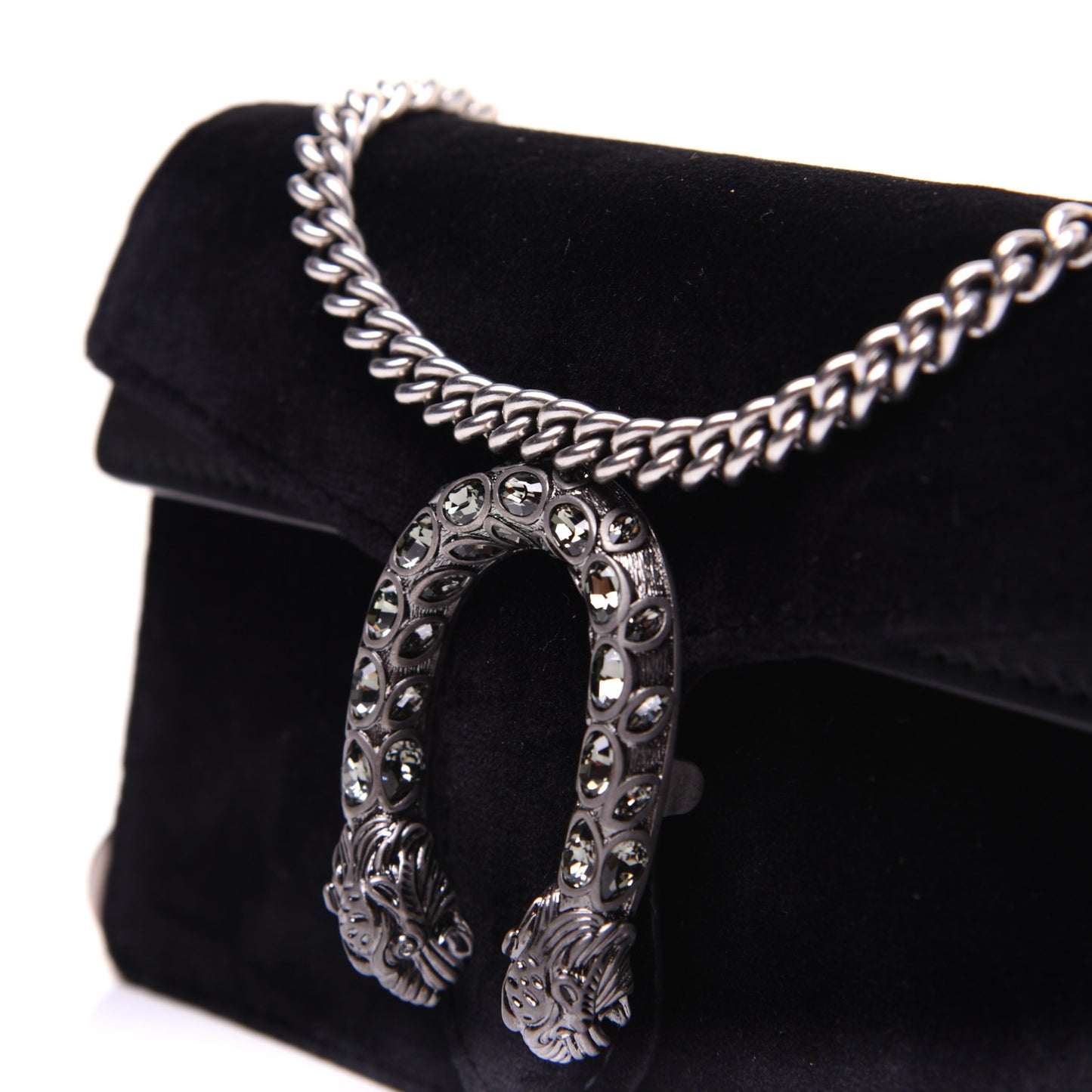 Velvet Super Mini Dionysus Shoulder Bag Black