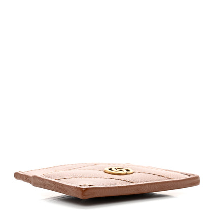 Gucci Azalea Calfskin Matelasse Diagonal GG Marmont Card Holder Cuir 4 of 7
