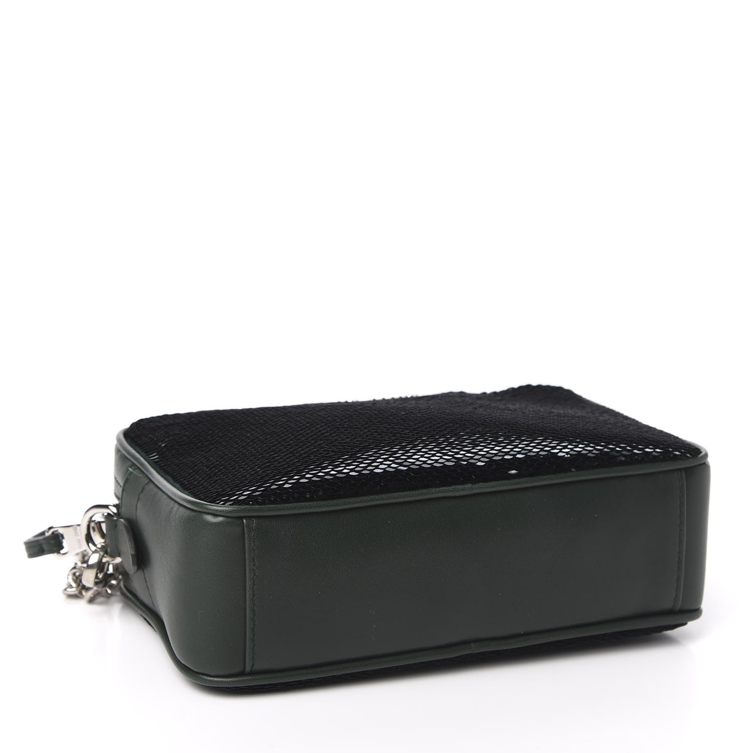 Miu Miu Paillettes Sequin Chain Camera Bag Smeraldo 4 of 9