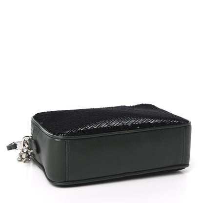 Miu Miu Paillettes Sequin Chain Camera Bag Smeraldo 4 of 9