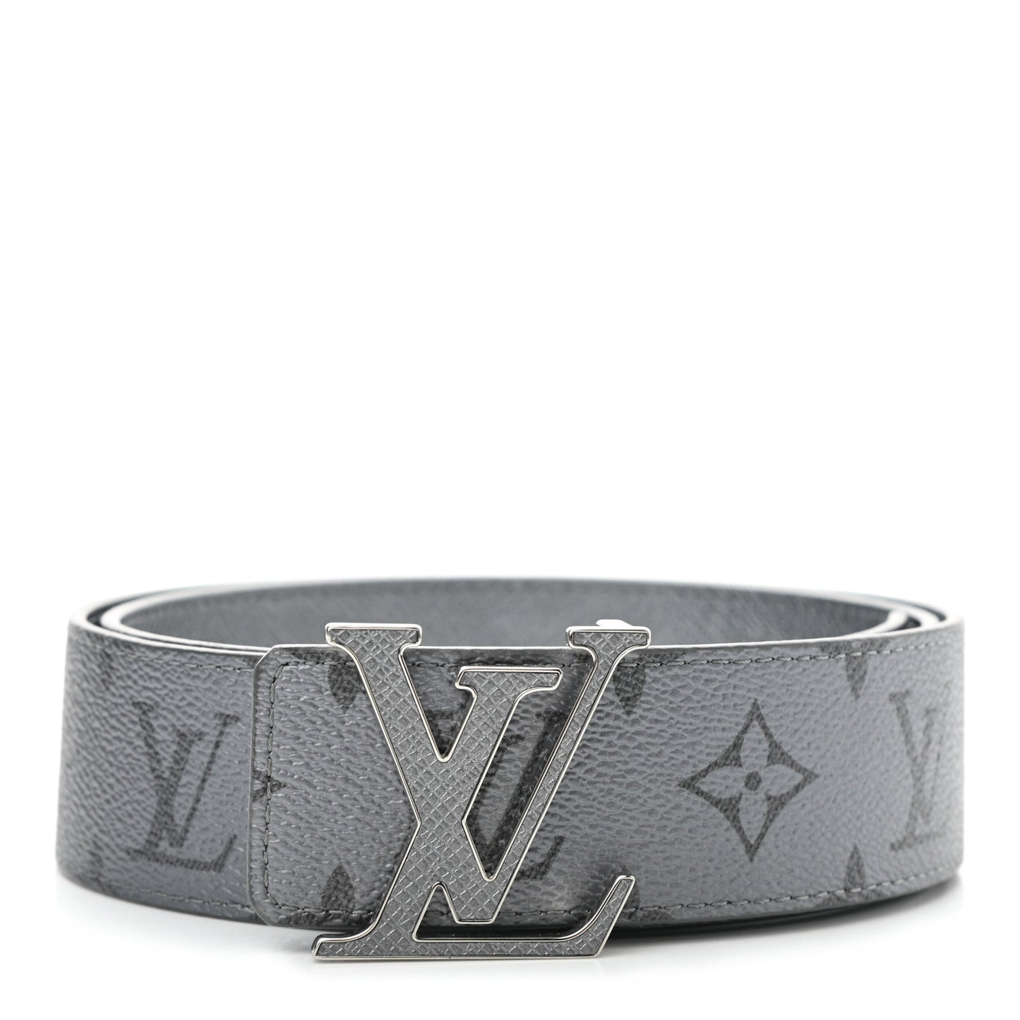 Monogram Reverse Taigarama 40mm LV Initiales Reversible Belt 85 34 Silver