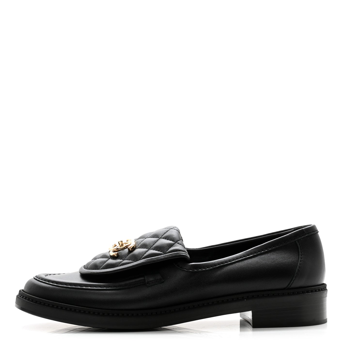 Lambskin Quilted CC Turnlock Loafers 41 Black