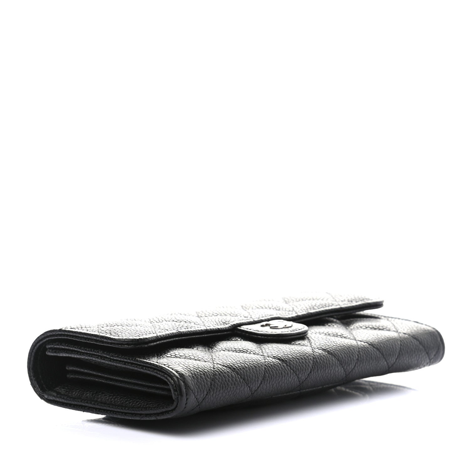 Chanel Caviar Quilted Large Gusset Flap Wallet Black 4 of 8