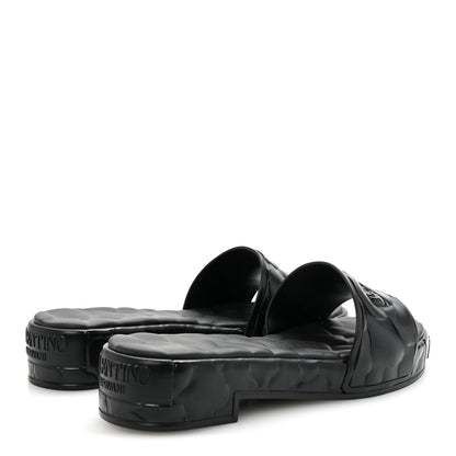 Valentino Garavani Rubber Atelier 03 Rose Edition 25/40mm Platform Slide Sandals 39 Black 5 of 8