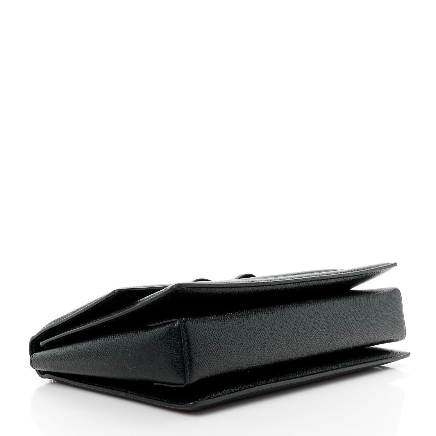 Salvatore Ferragamo SALVATORE FERRAGAMO Hammered Calfskin Vara Bow Chain Flap Crossbody Black 4 of 11