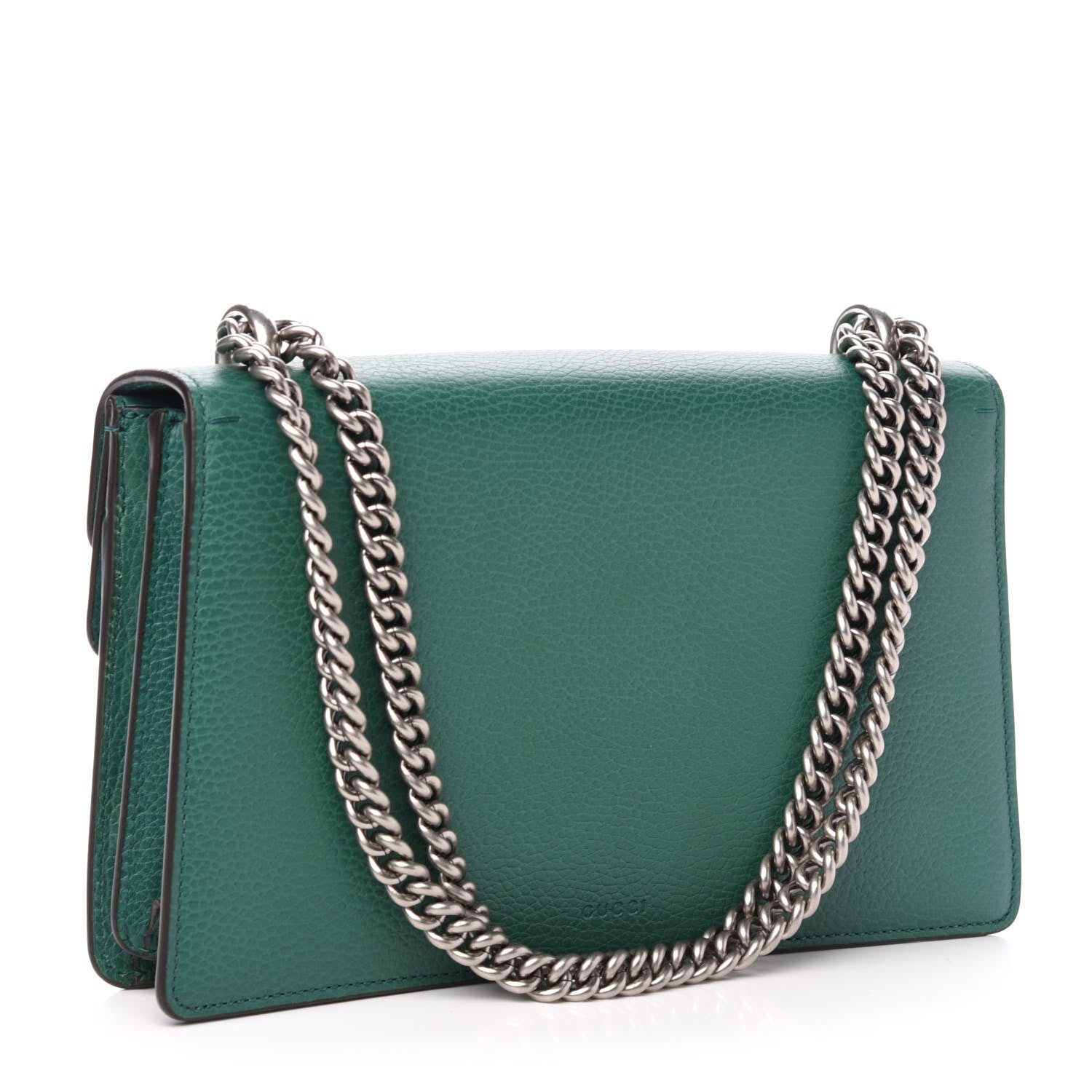 Gucci Pebbled Calfskin Small Dionysus Shoulder Bag Emerald 4 of 12