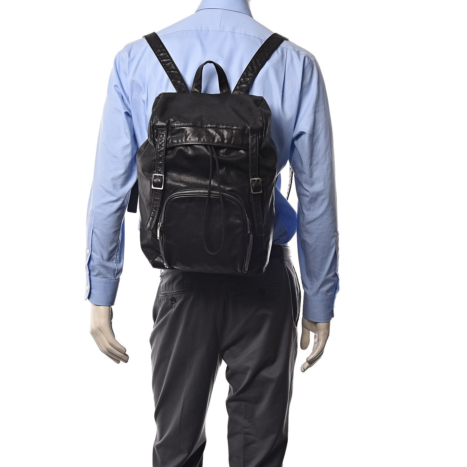 Saint Laurent Calfskin Delave Backpack Black 2 of 13