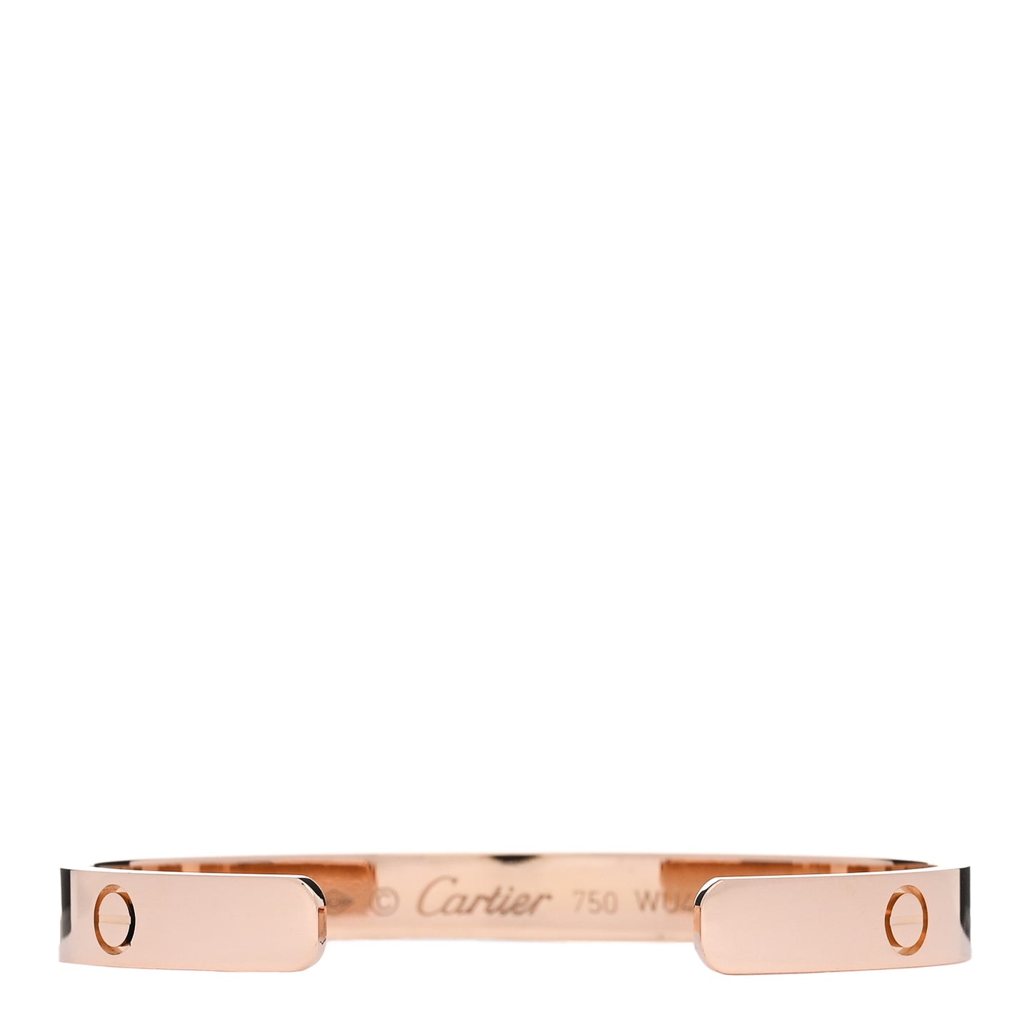 18K Pink Gold LOVE Cuff Bracelet 16