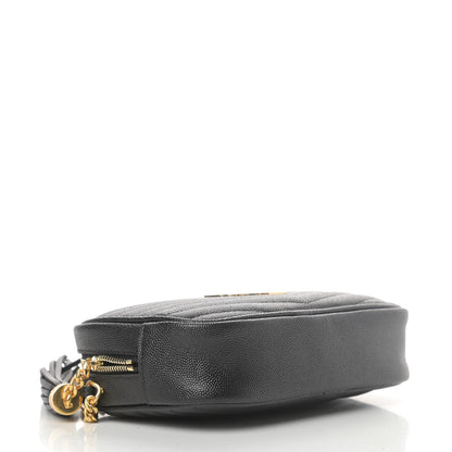 Saint Laurent Grain De Poudre Matelasse Monogram Mini Lou Camera Bag Black 4 of 11