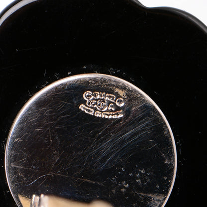 Chanel Resin Camellia CC Clip On Earrings Black 4 of 5